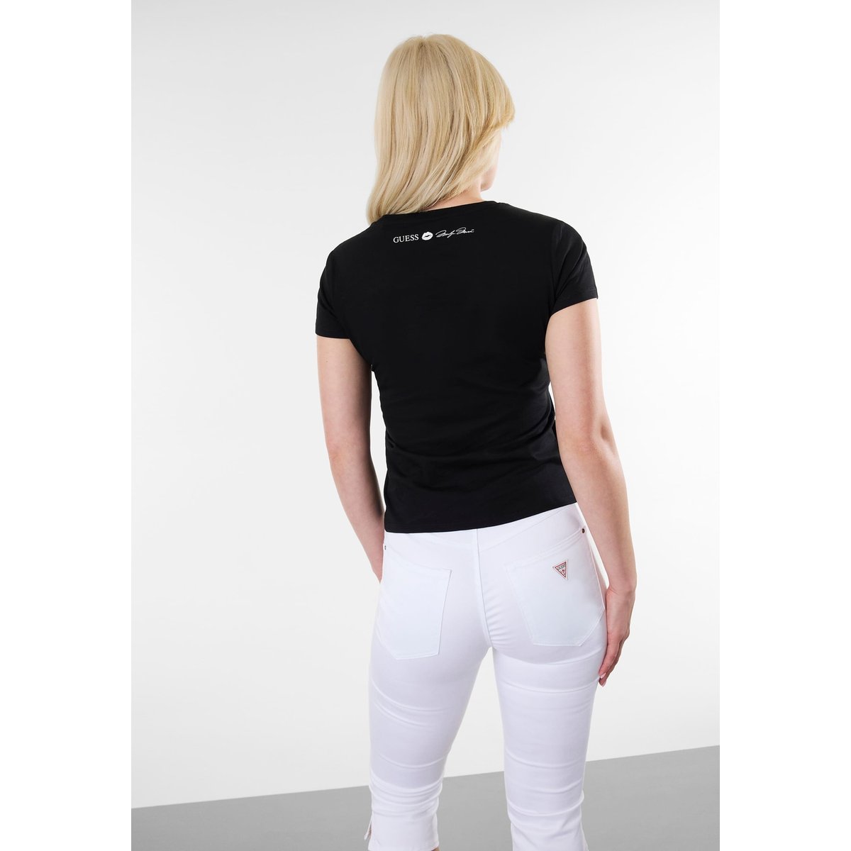 T-Shirt Imprimé noir, GUESS