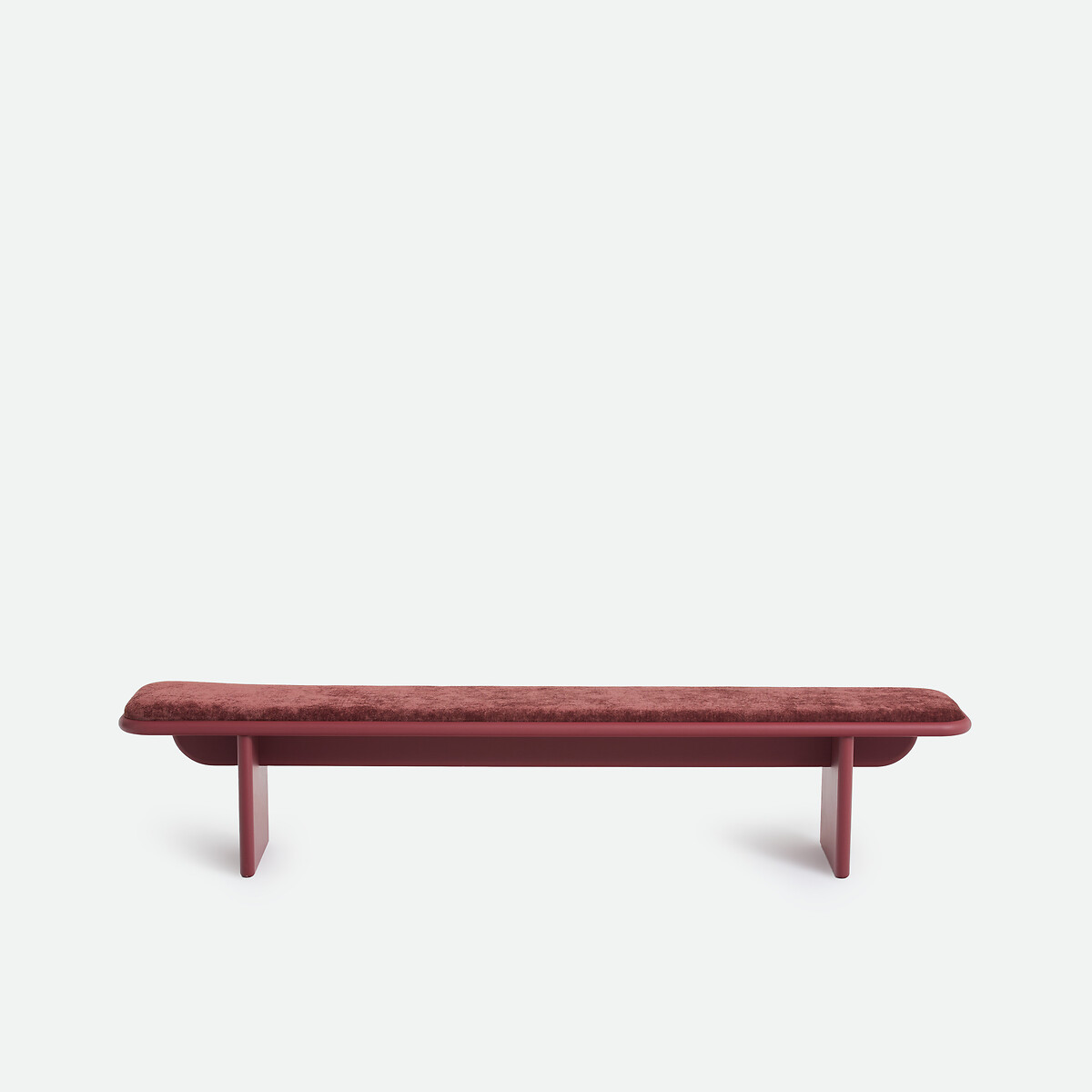 Banco XL de MDF lacado en mate, 230 cm de largo, MARVELA rojo, LA REDOUTE INTERIEURS