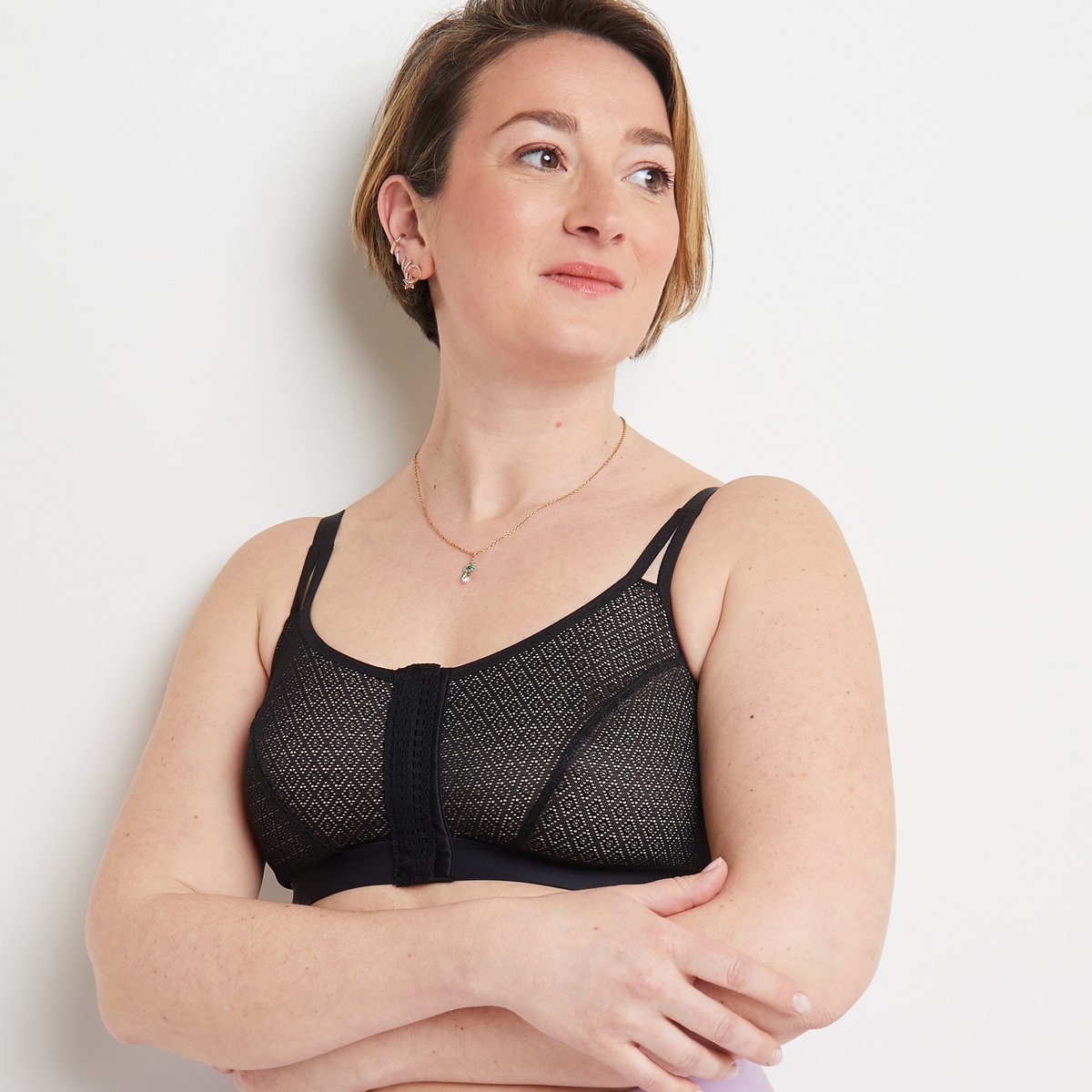 Soutien-gorge post-opératoire CLEA noir, ROUGEGORGE LINGERIE
