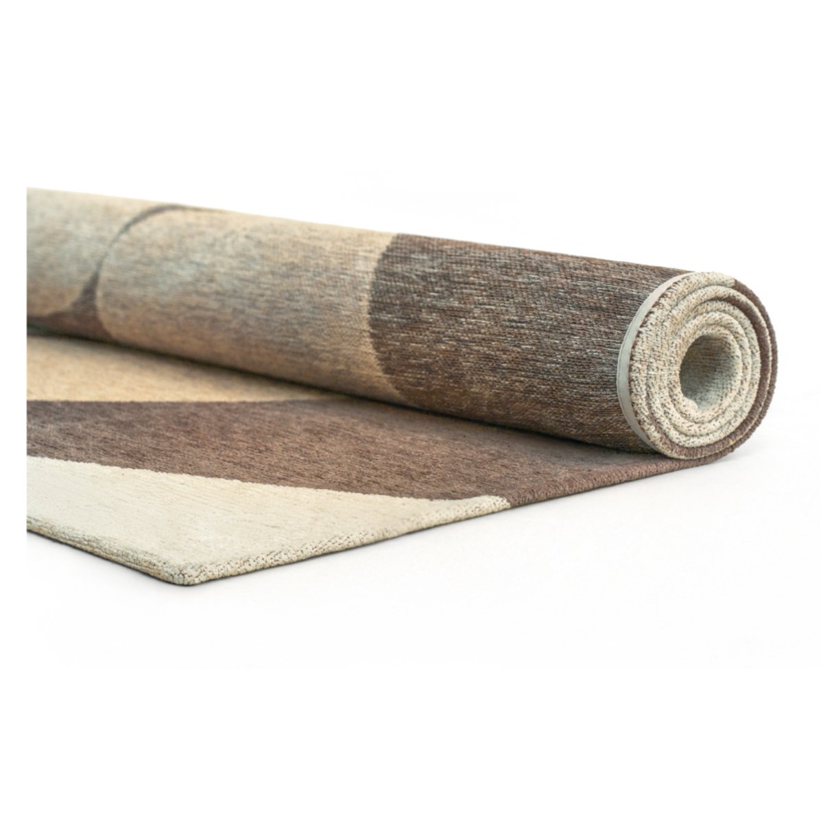 Tapis moderne tissé plat ROCKY marron, NOVATREND