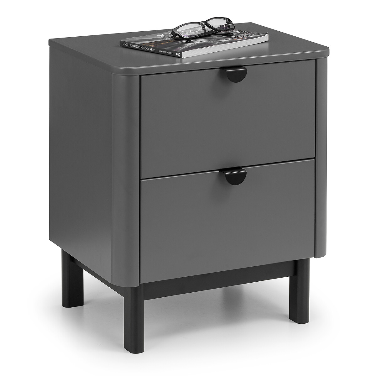 Alexis 2 Drawer Bedside Table slate grey, SO'HOME