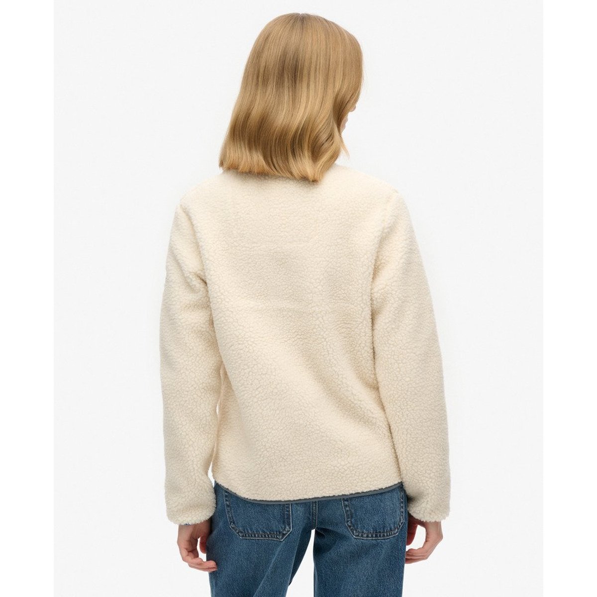 Veste Polaire Sherpa Outdoor écru, SUPERDRY