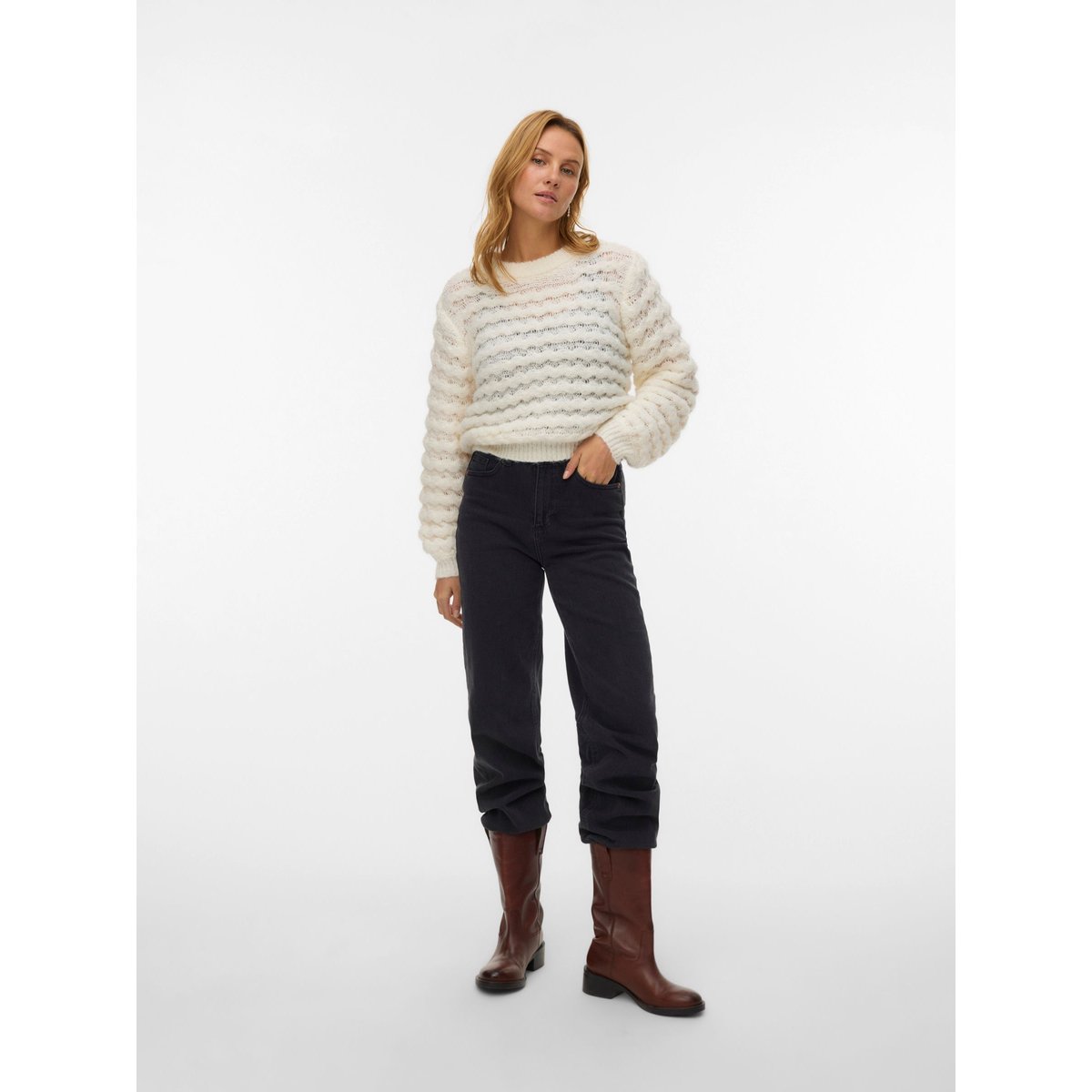 Pull En Maille birch, VERO MODA
