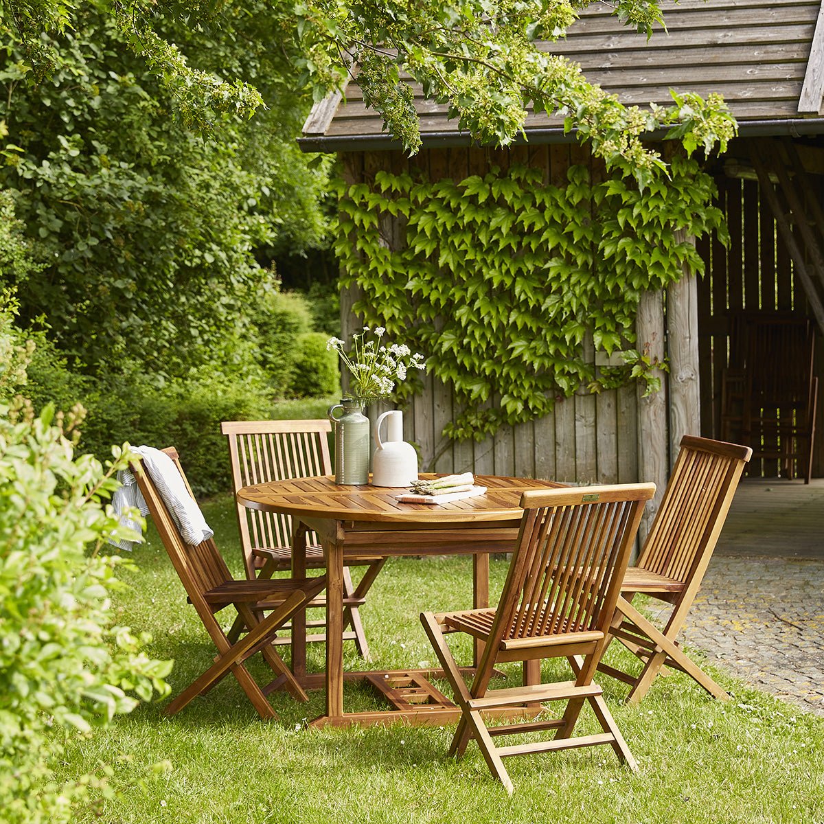 Table de jardin en teck huilé extensible 6/8 places  BALI marron, BERAH GETAH