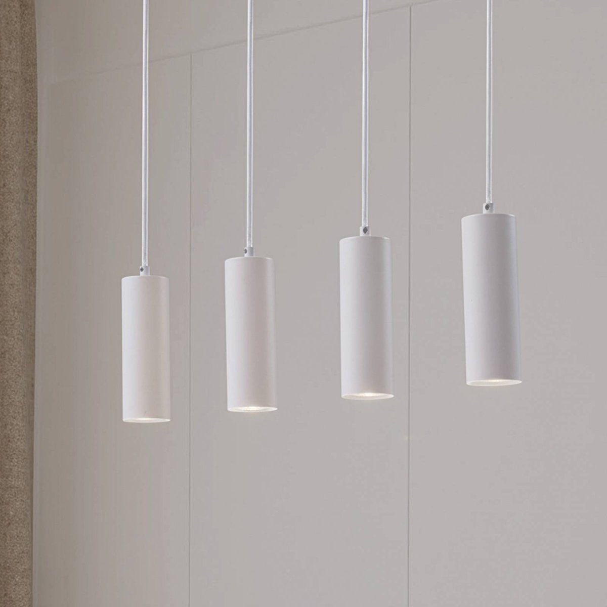 Suspension en métal moderne, Joffrey blanc, LINDBY