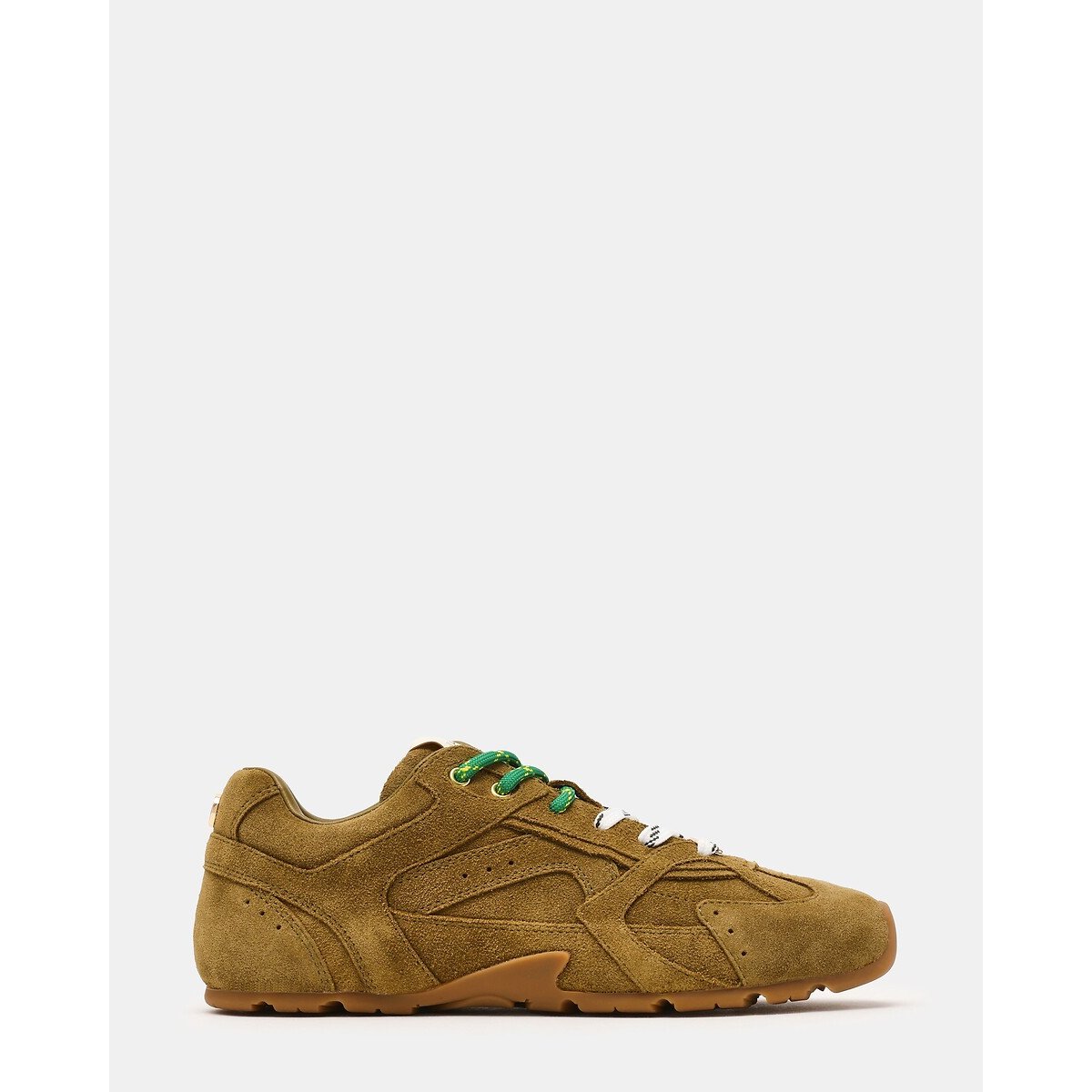 Sapatilhas em pele camurça, atacadores duplos, ASIEL caqui, STEVE MADDEN
