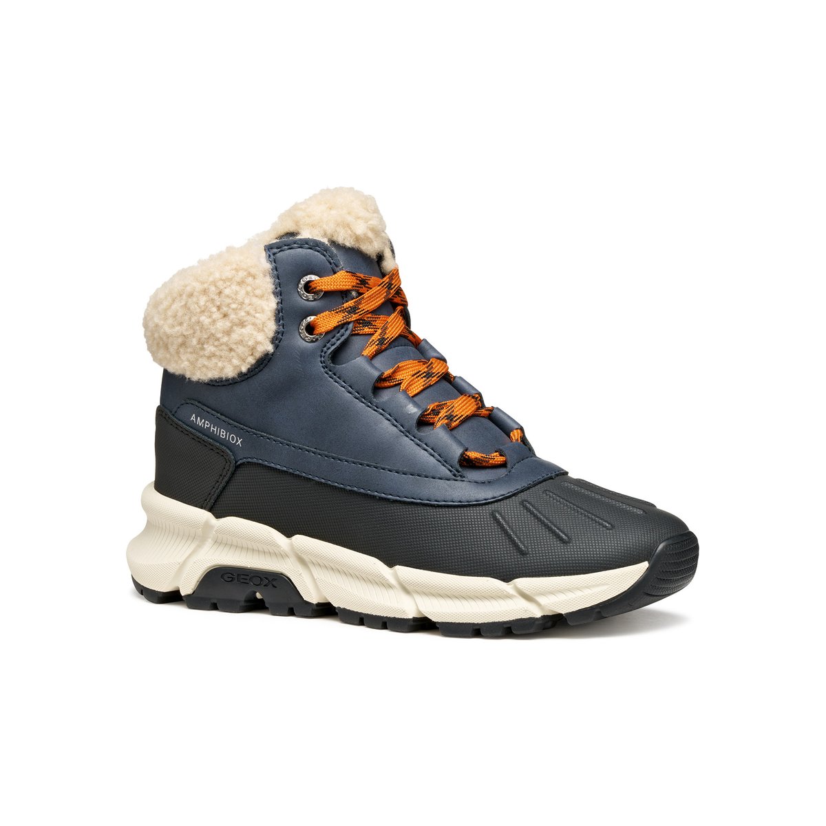 Bottes Et Bottines J FLEXYPER PLUS B ABX bleu marine/orange foncé, GEOX