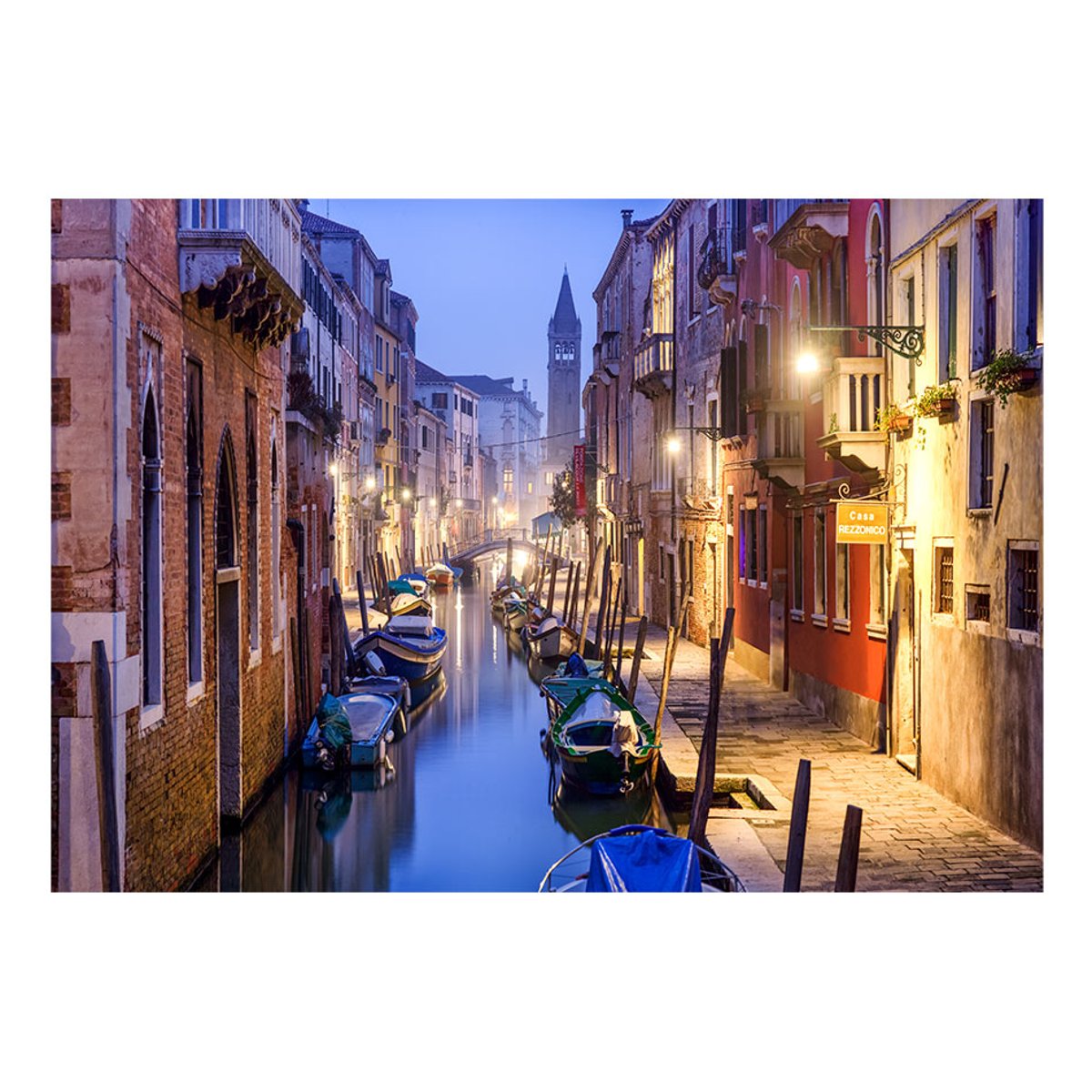 Papier peint intissé panoramique Ville et Architecture Evening in Venice bleu, EDEN