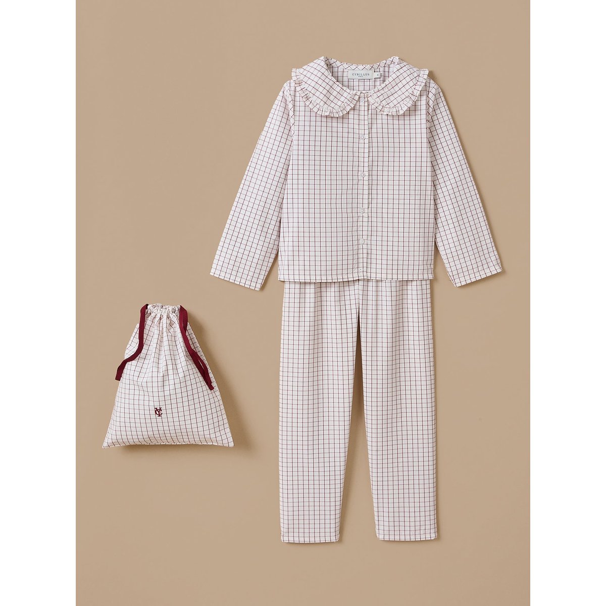 Pyjama à carreaux cerise, CYRILLUS