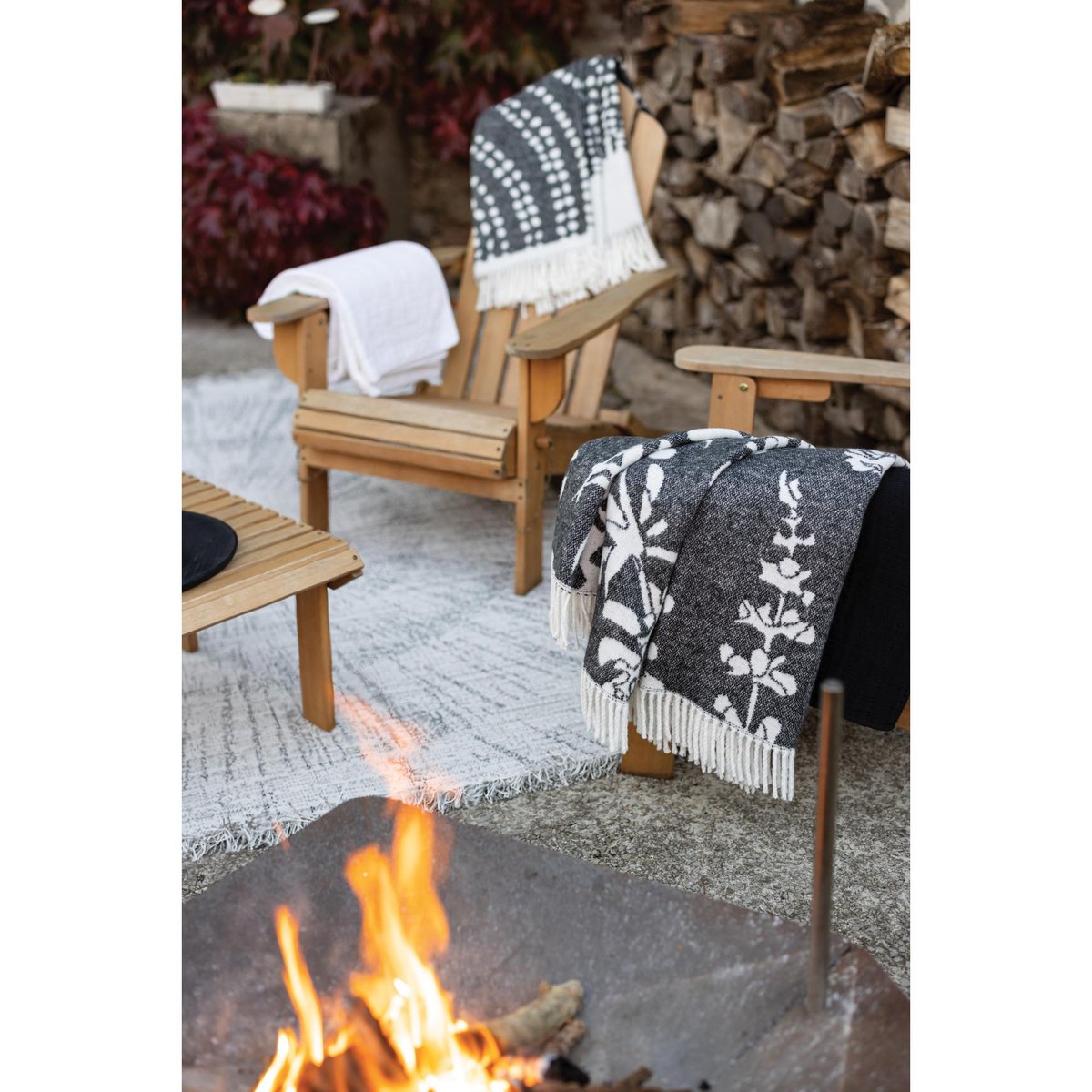 Plaid recyclé Gini carbone, VIVARAISE