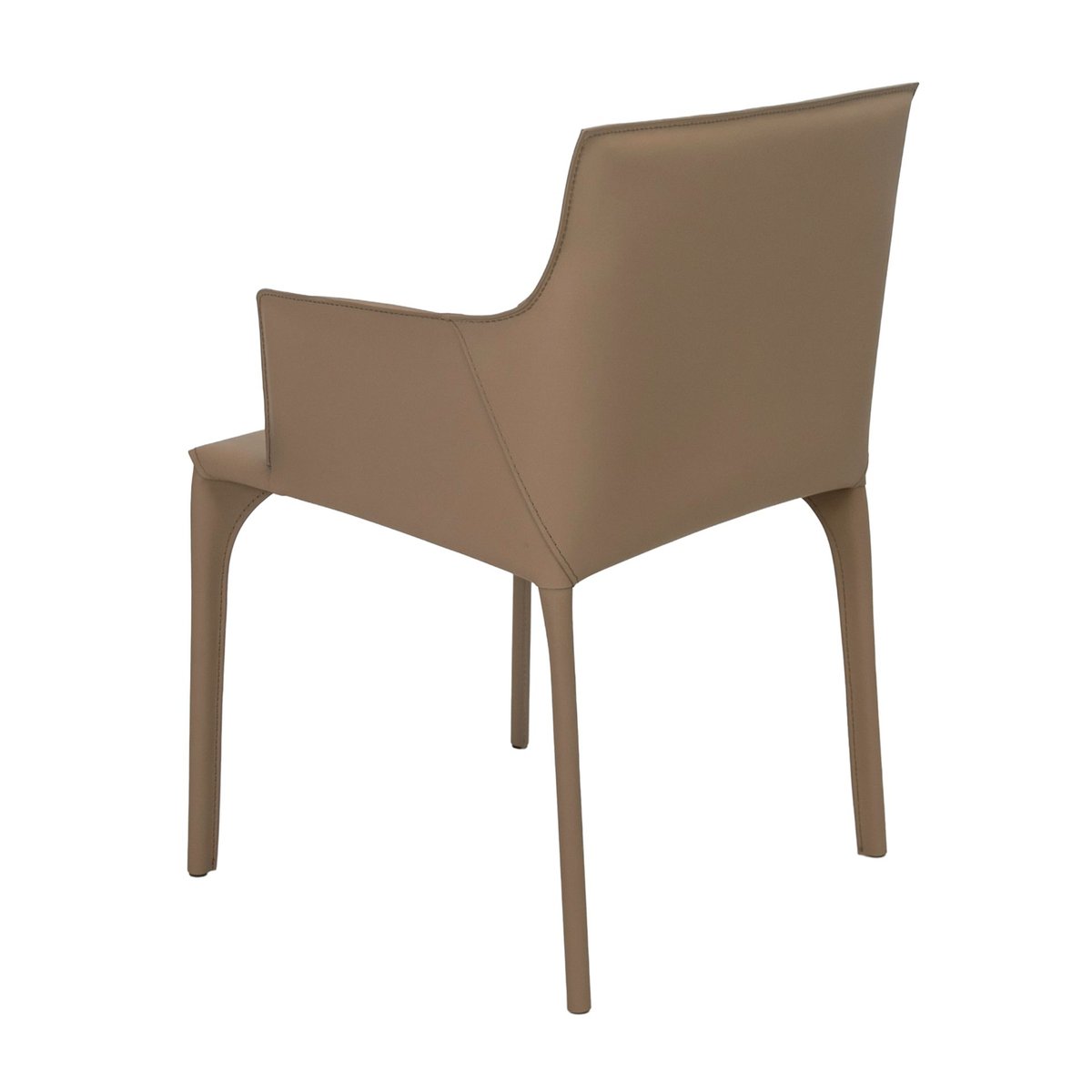 Chaise en cuir régénéré taupe, ANGEL CERDA