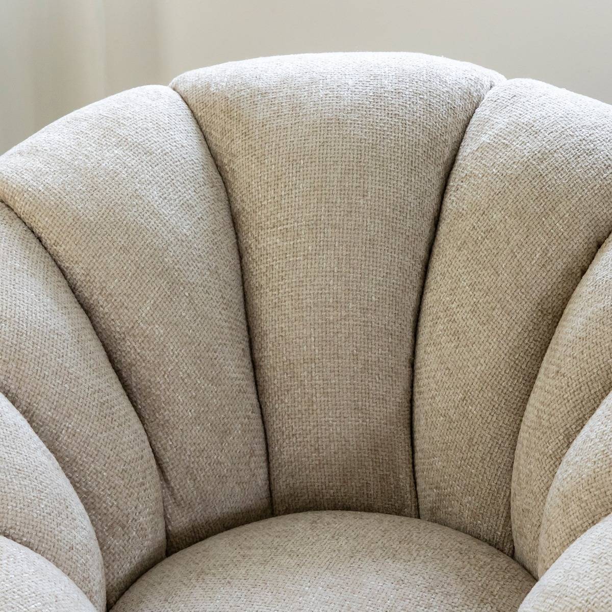 Fauteuil nuage en tissu HÉLÉNA blanc, MADE IN MEUBLES