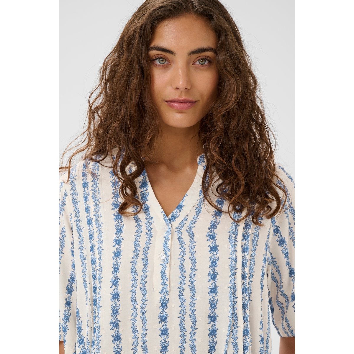 Robe bleu blue/white graphic, CULTURE
