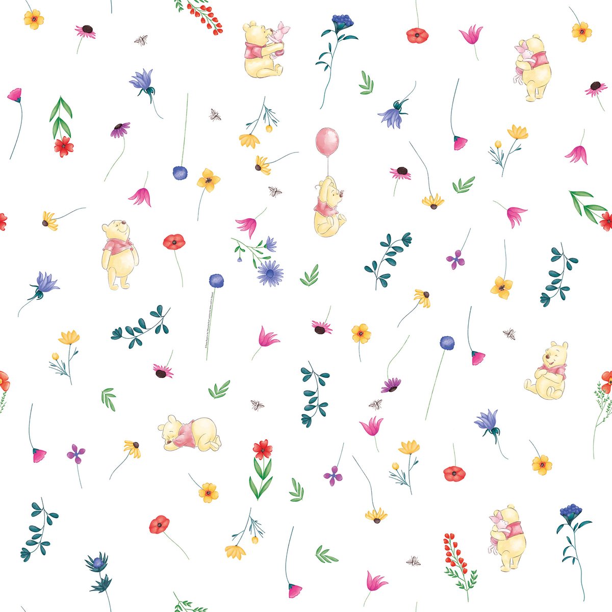 Papier peint Komar - Winnie the Pooh Summer - Rouleau: 53 x 1005 cm multicolore, HEXOA