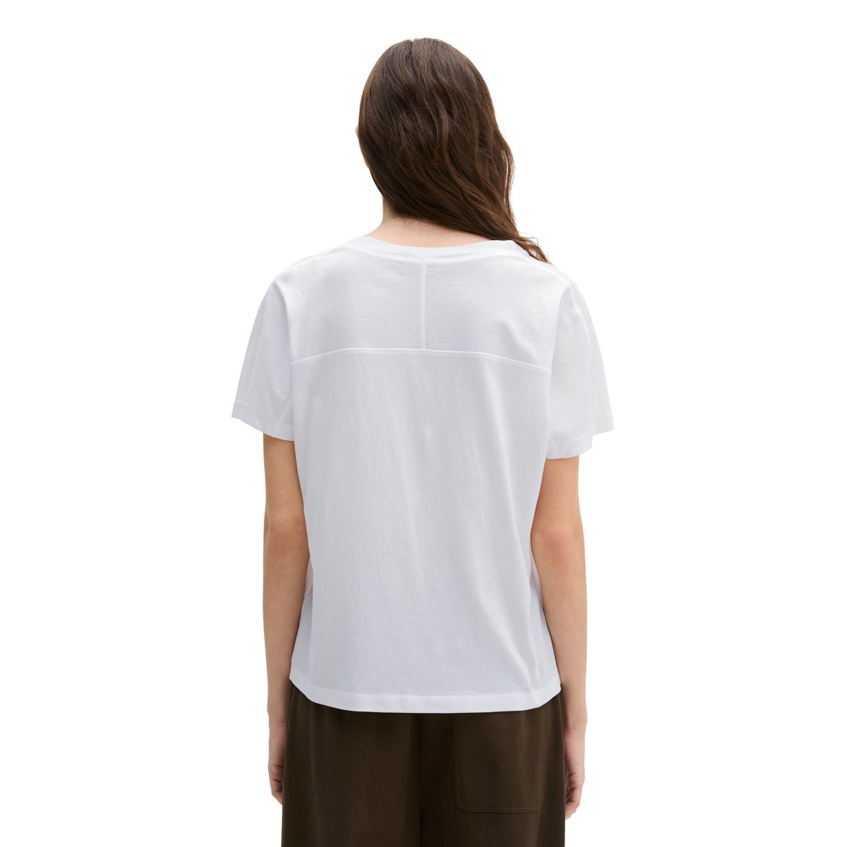 T-shirt regular en single jersey léger blanc, MARC O'POLO