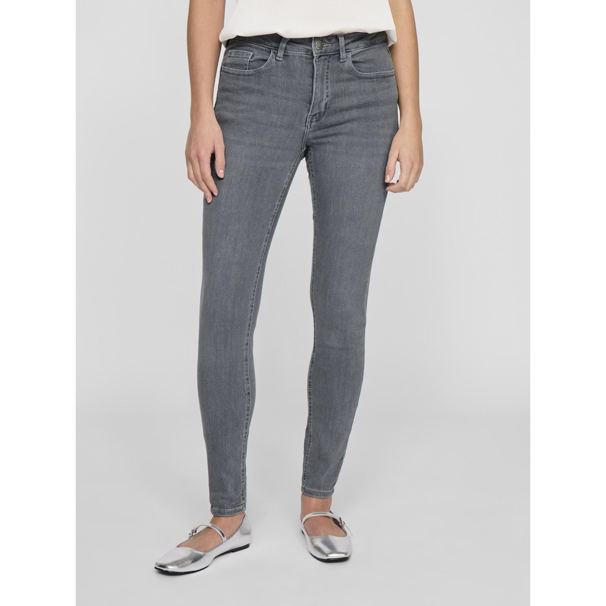 Jean Skinny light grey denim, VILA