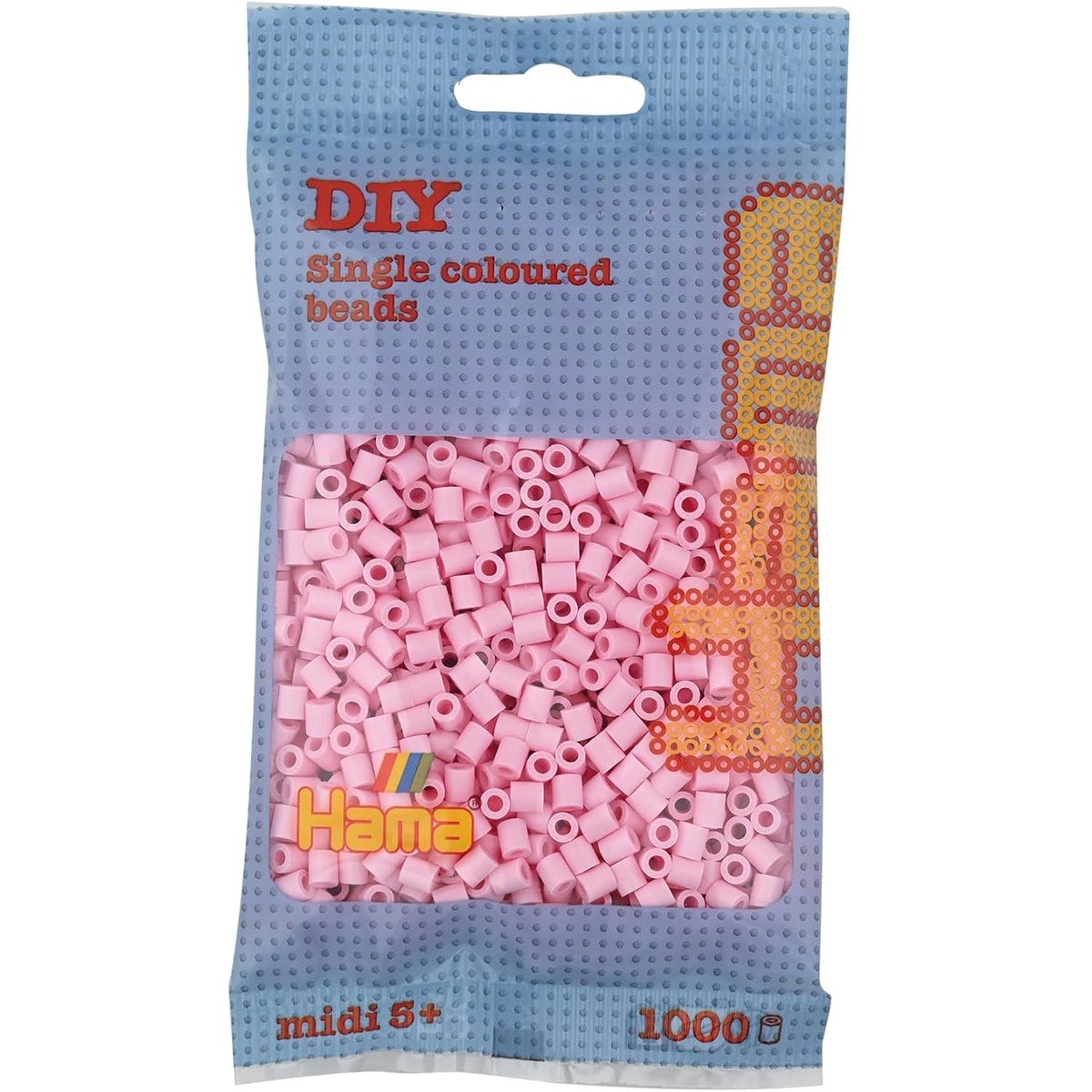 Sachet 1000 perles plastique Midi mix rose tendre rose, HAMA