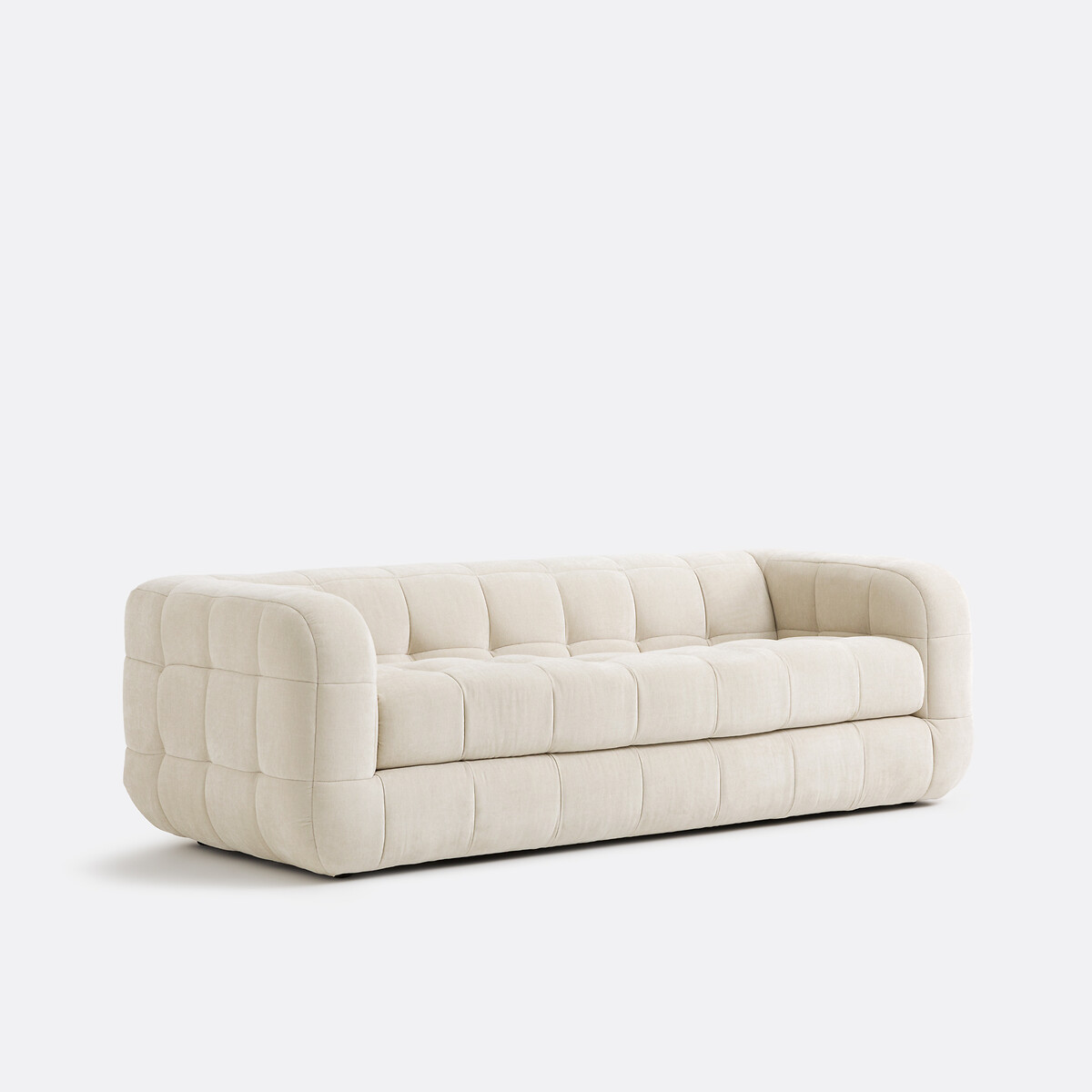 Pieta 3-Seater Velvet Sofa cream, LA REDOUTE INTERIEURS