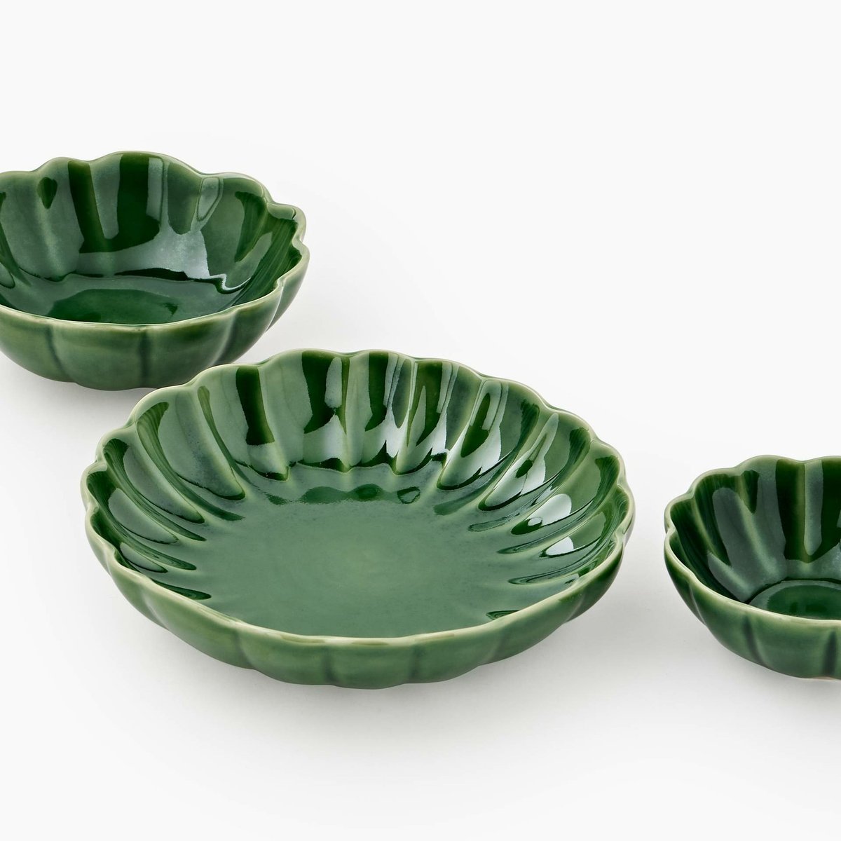 Lot de 4 - Coupelle finition ondulée, 12cm salade, MONOPRIX