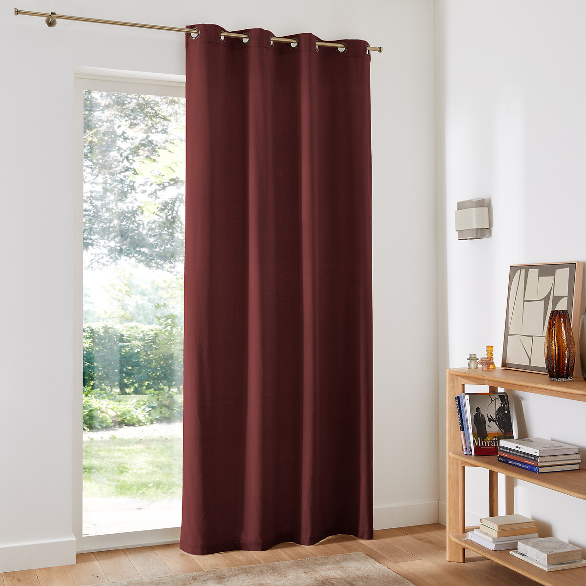 Rideau velours œillets Velvet grenat, LA REDOUTE INTERIEURS
