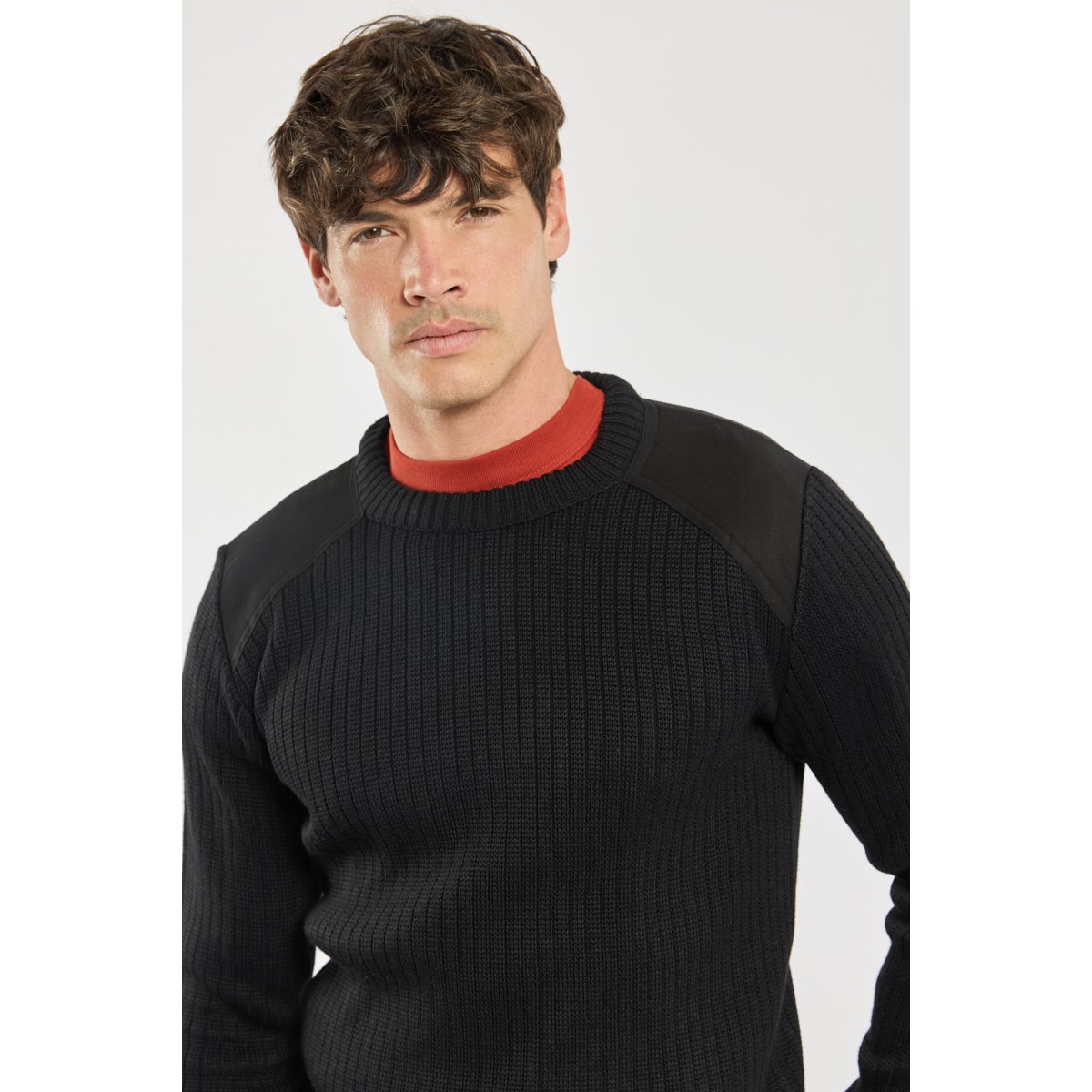 Pull esprit militaire noir, ARMOR-LUX
