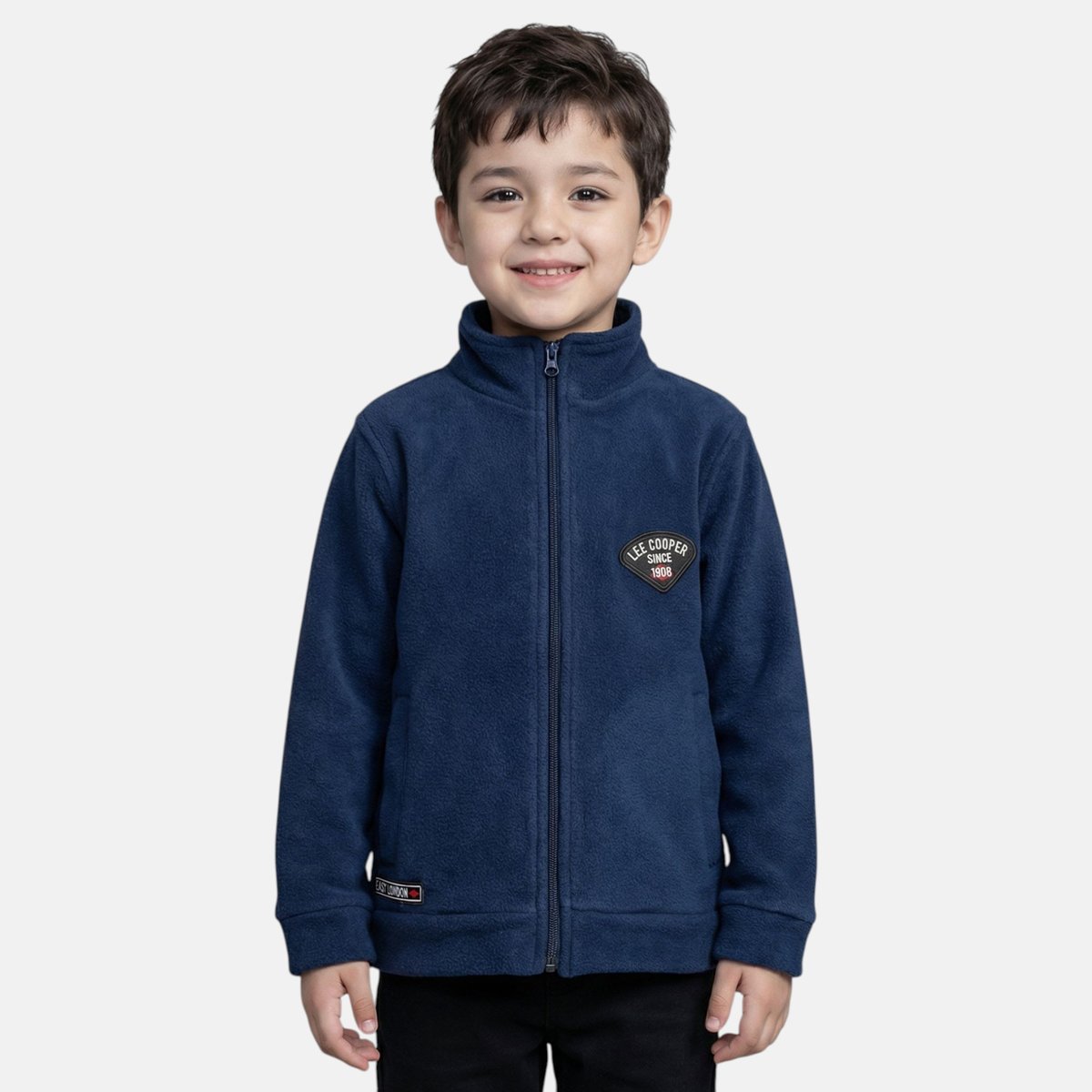 Veste polaire zippée col montant, manches longues POLAIRE bleu marine, LEE COOPER