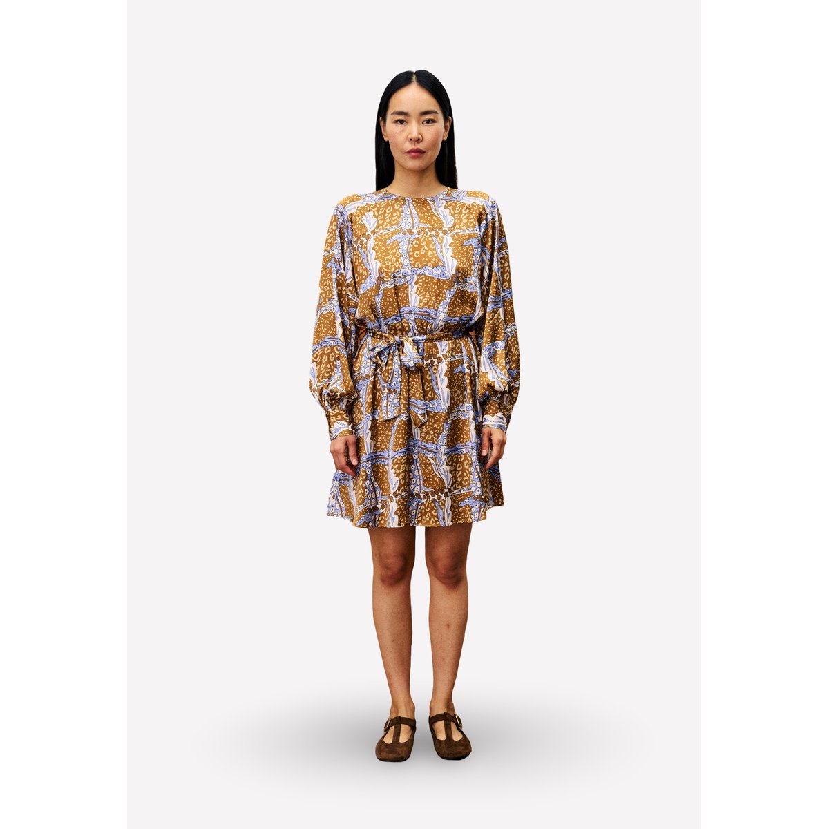 Robe DAUDET leo marron ocre, FRNCH