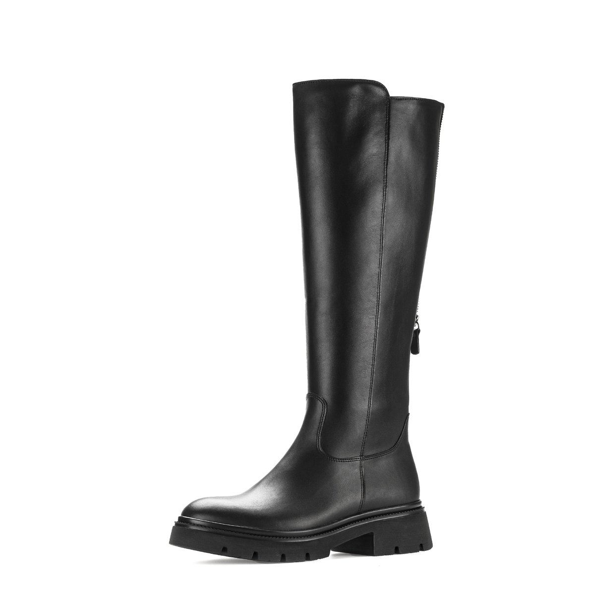 Bottes en cuir lisse à talon décroché noir, GABOR