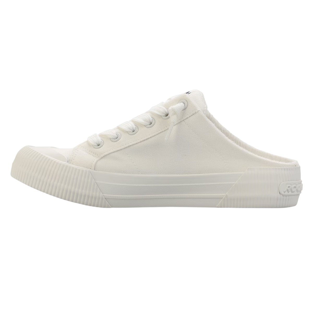 Tennis plates et unies à talon ouvert en toile style mules CHEERY blanc, ROCKET DOG