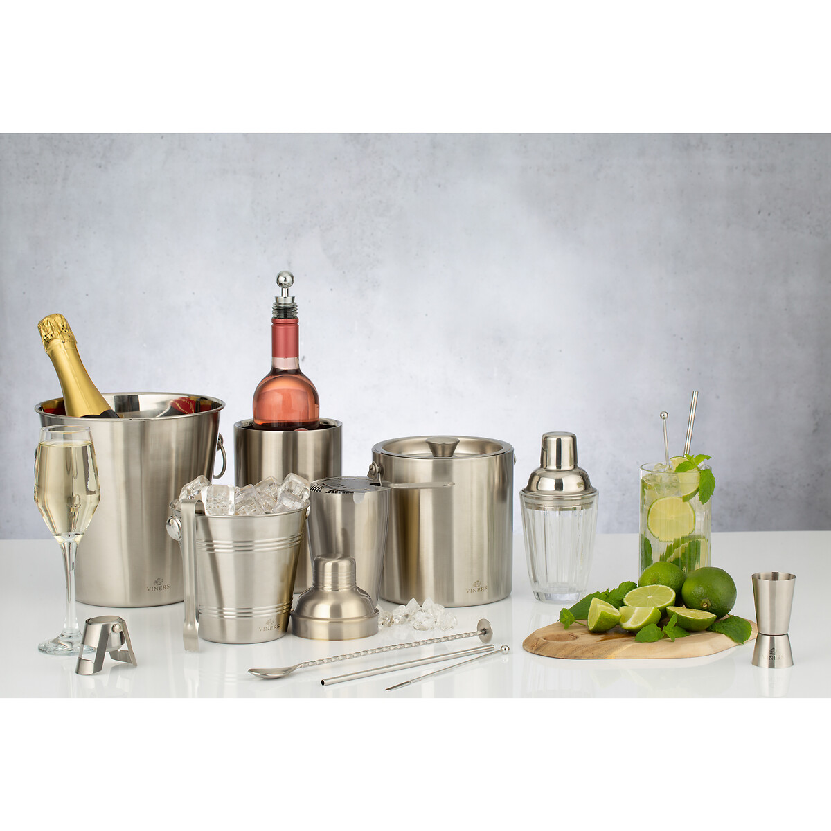 Double Wall Wine Cooler in Silver silver-coloured, VINERS