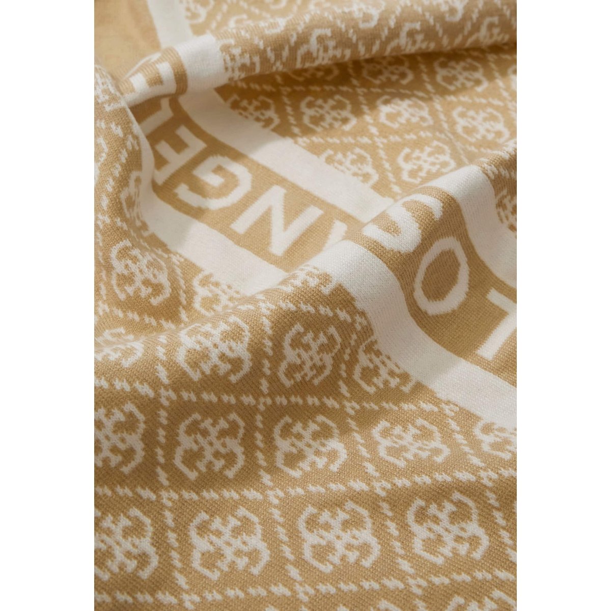 Écharpe Laine Mélangée beige, GUESS