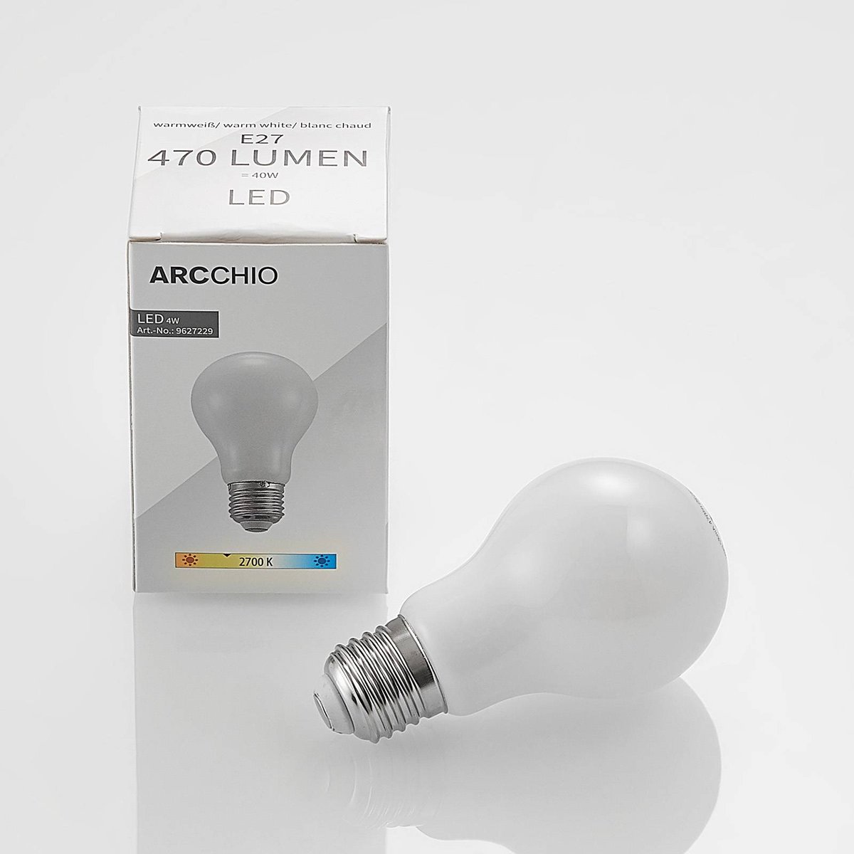 Ampoule E27 en verreLED, E27 4W LED couleur unique, ARCCHIO
