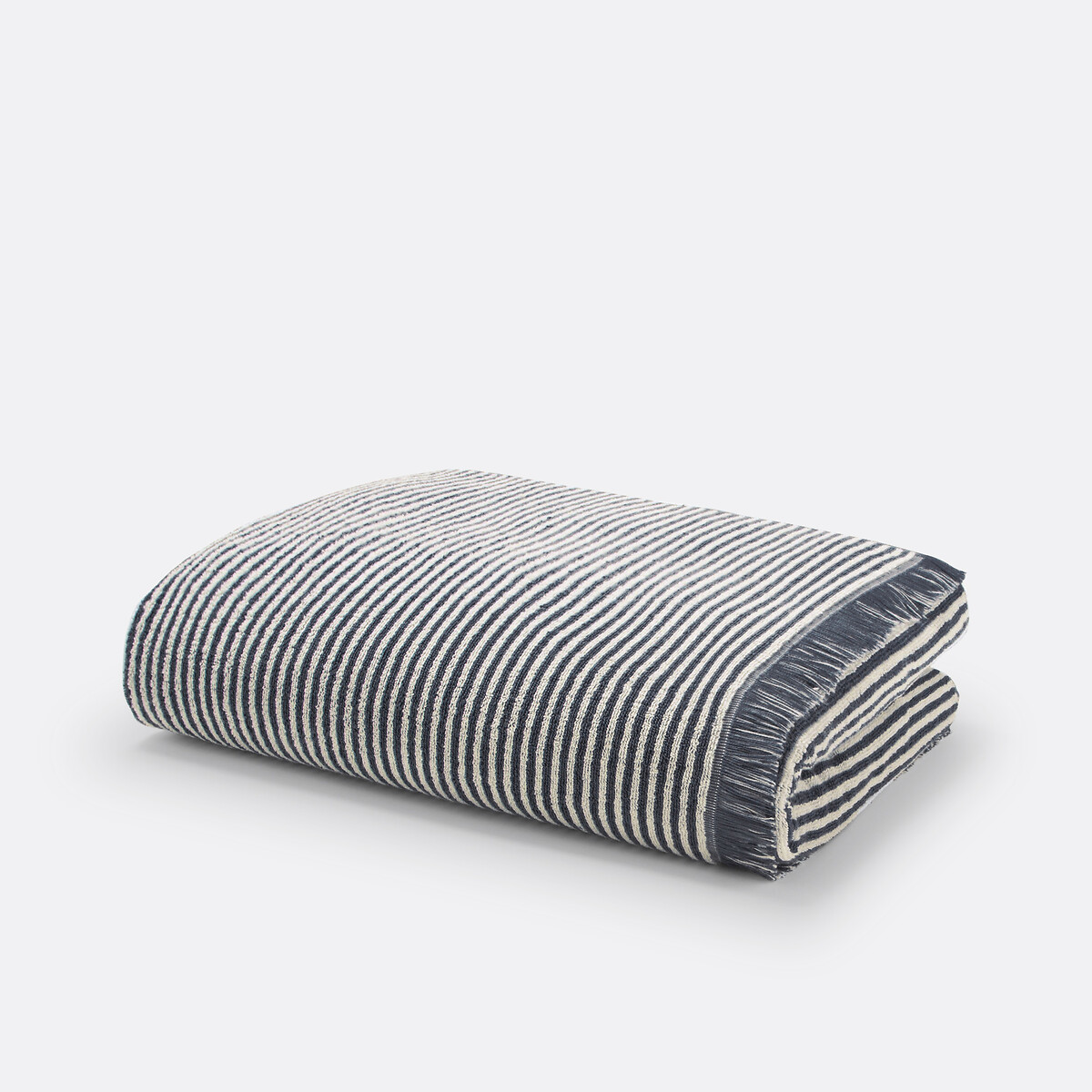 Malo Striped 100% Cotton Bath Towel storm blue, LA REDOUTE INTERIEURS