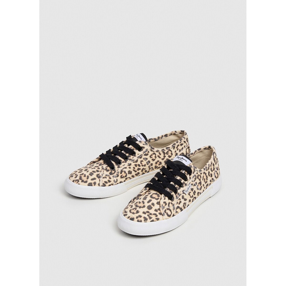 Baskets en toile Brady Leo léopard, PEPE JEANS