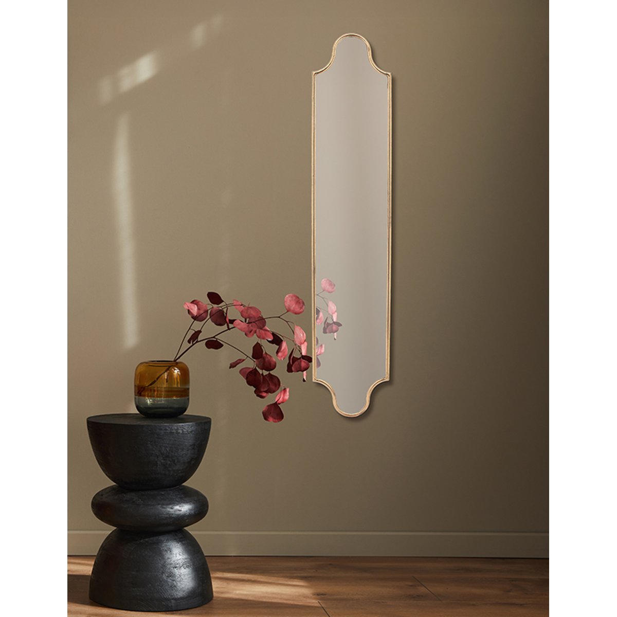Miroir métal 20.5x100cm or, EMDE