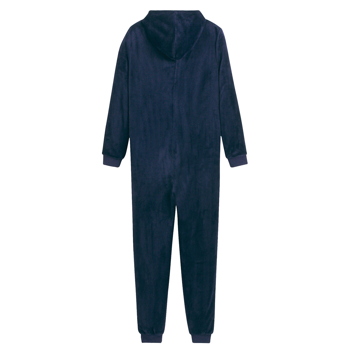 Surpyjama à capuche en polaire, broderie poitrine bleu marine, LA REDOUTE COLLECTIONS