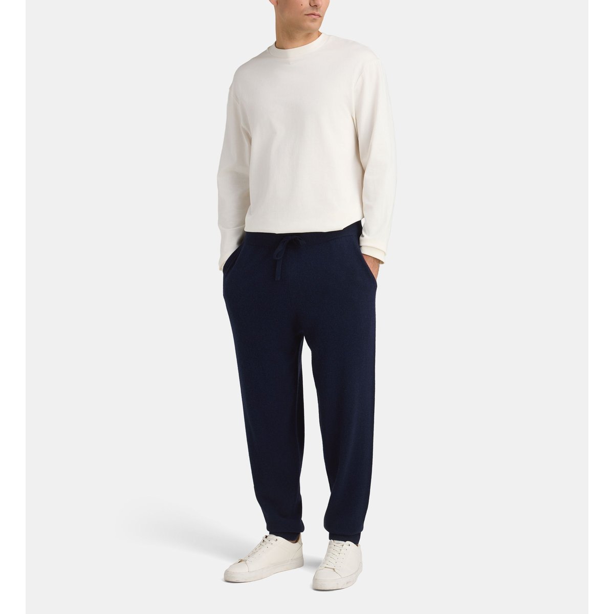 Jogging confort fuselé mojogg cachemire bleu marine, GALERIES LAFAYETTE
