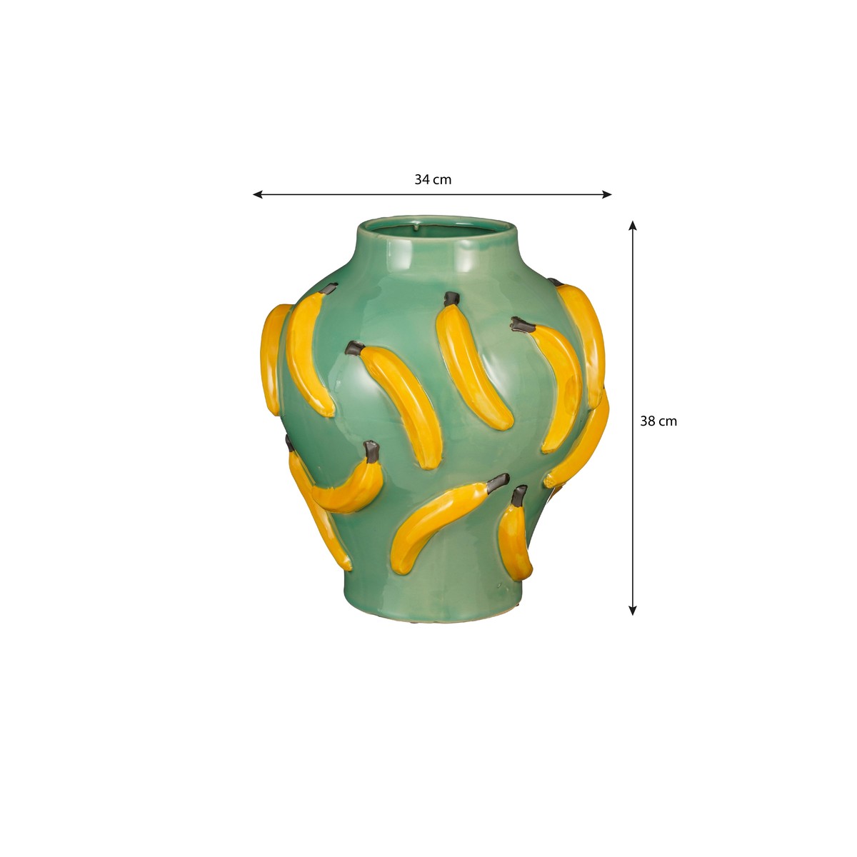 Vase à motif de fruits MOZA vert clair, MICA DECORATIONS