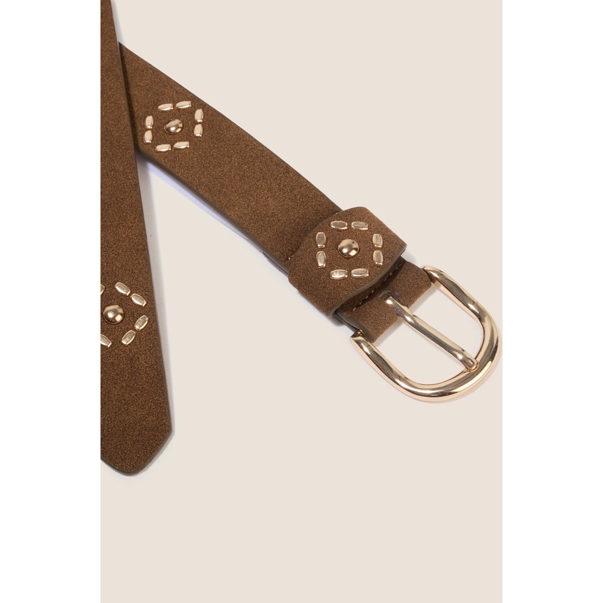 Ceinture fine aspect daim marron foncé, BREAL