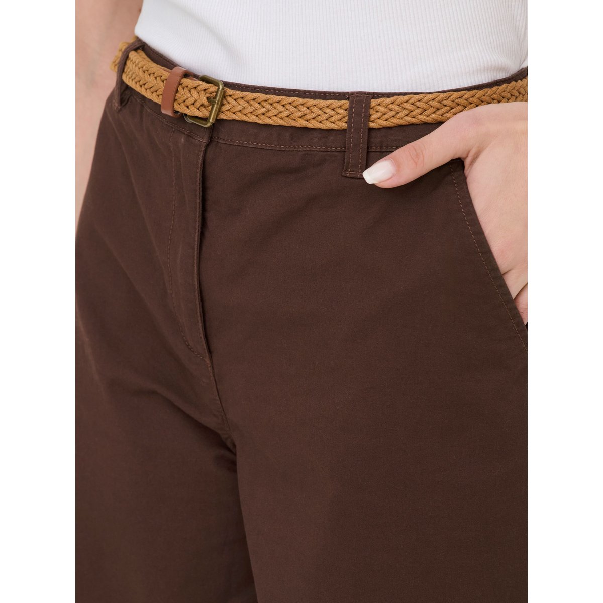 Short marron - chicory coffee 1, JDY
