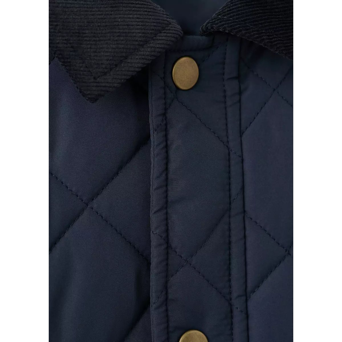 Quilted jacket with corduroy collar bleu marine, MANGO BABY