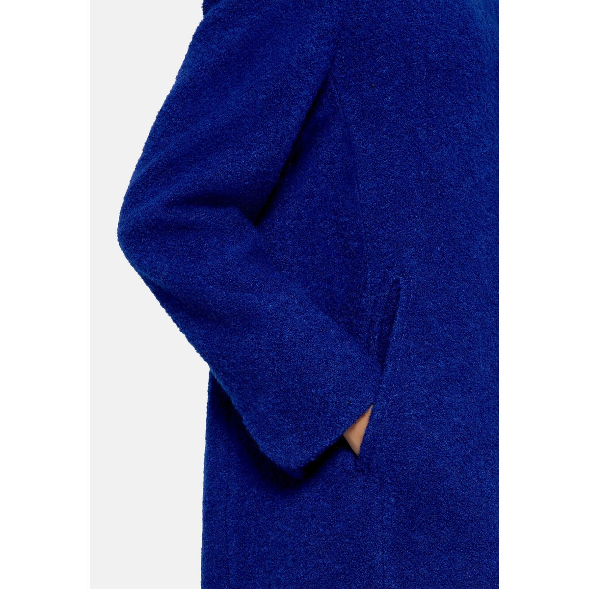 Veste en laine à col droit bright blue melange, GIL BRET