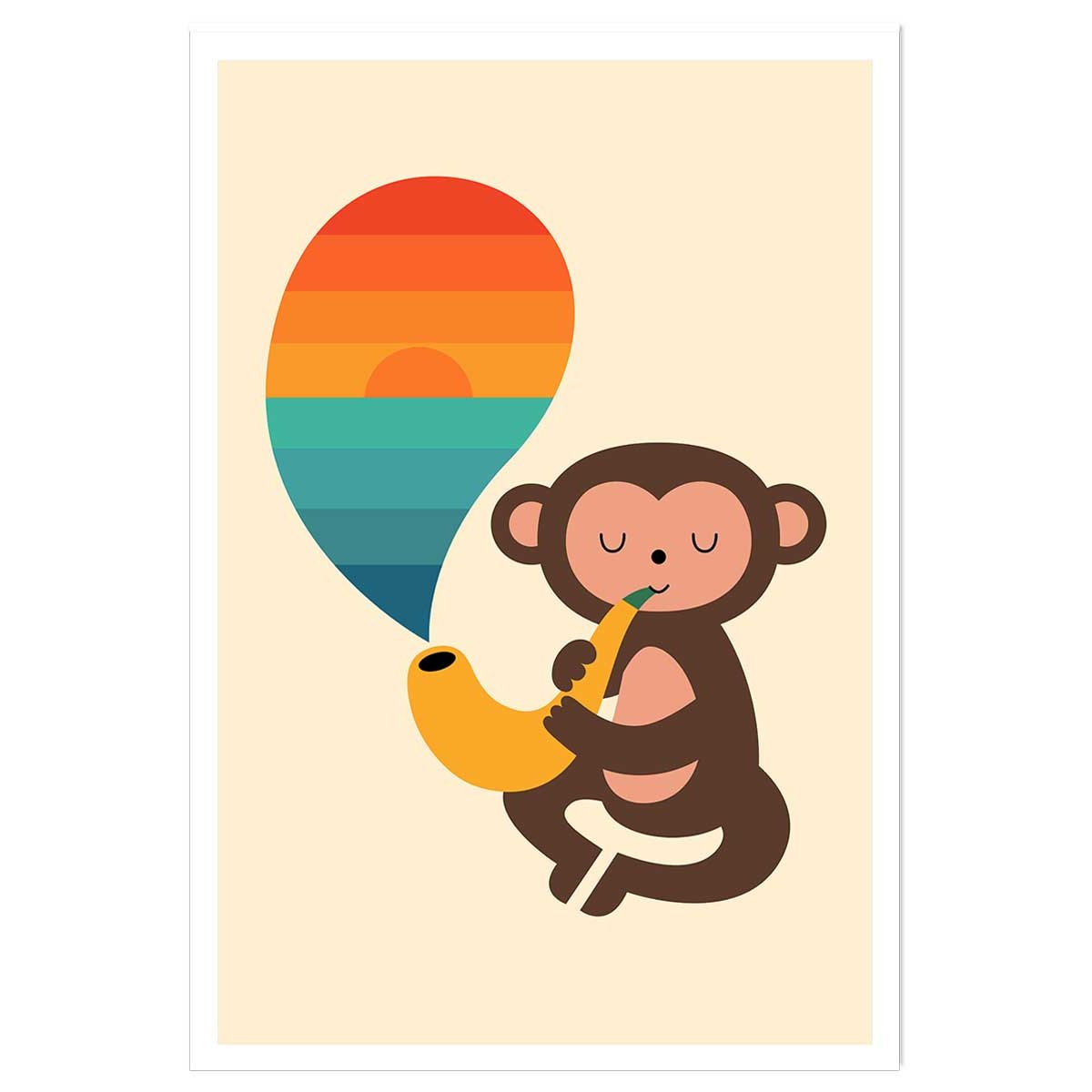 Affiche monkey banana affiche seule, HEXOA