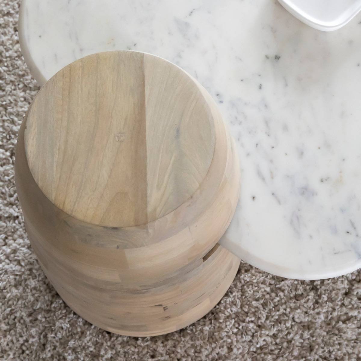 Table basse en bois de manguier MOANA bois clair, MADE IN MEUBLES