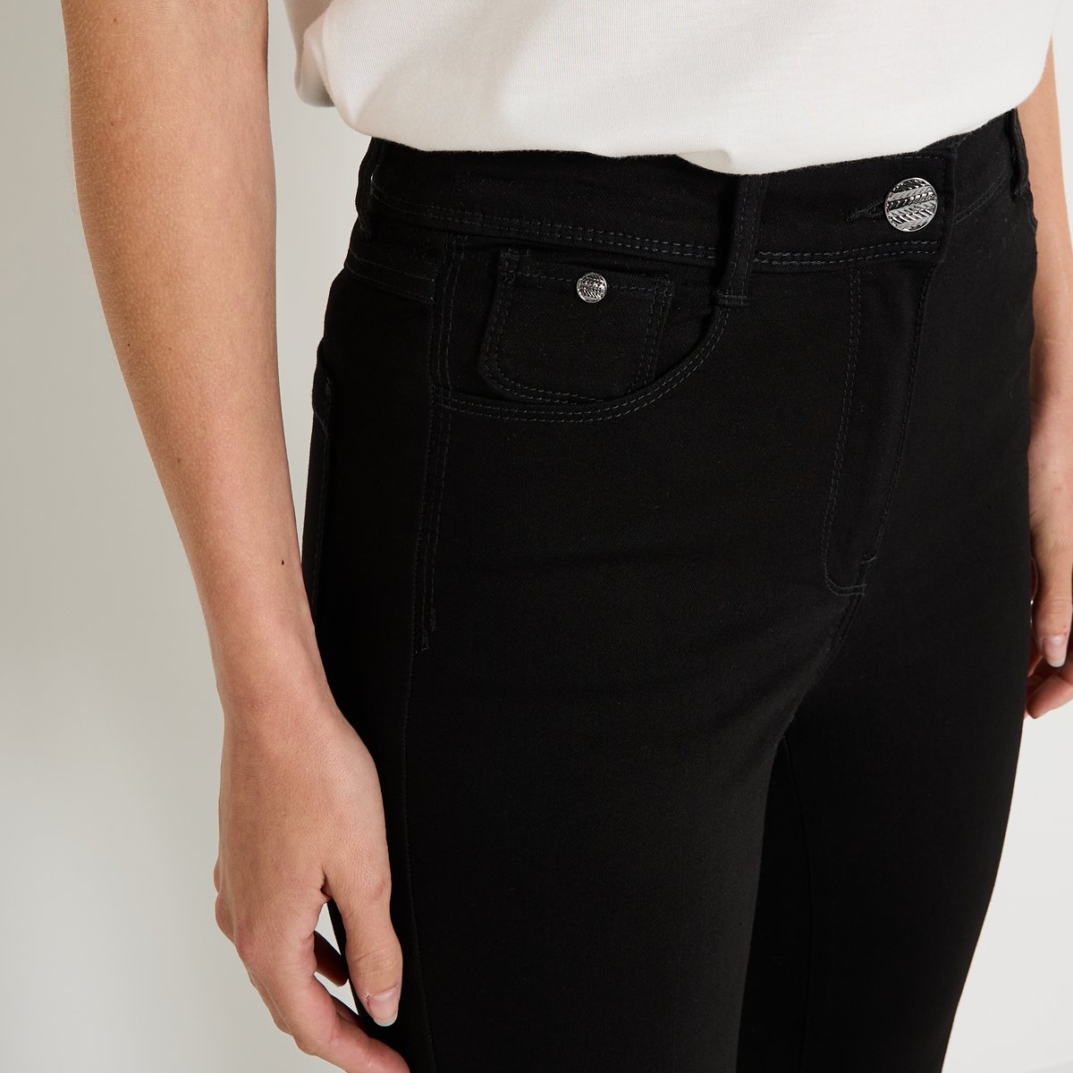 Jean raccourci TROPEZ RB02 noir, GRAIN DE MALICE