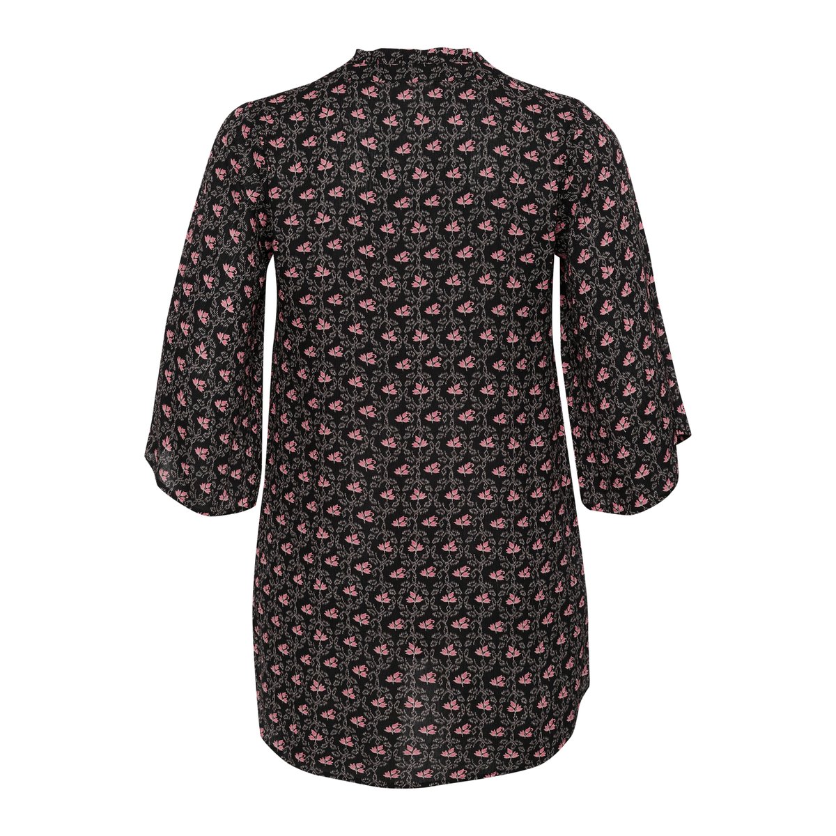 Tunic noir/rosa floral, KAFFE CURVE