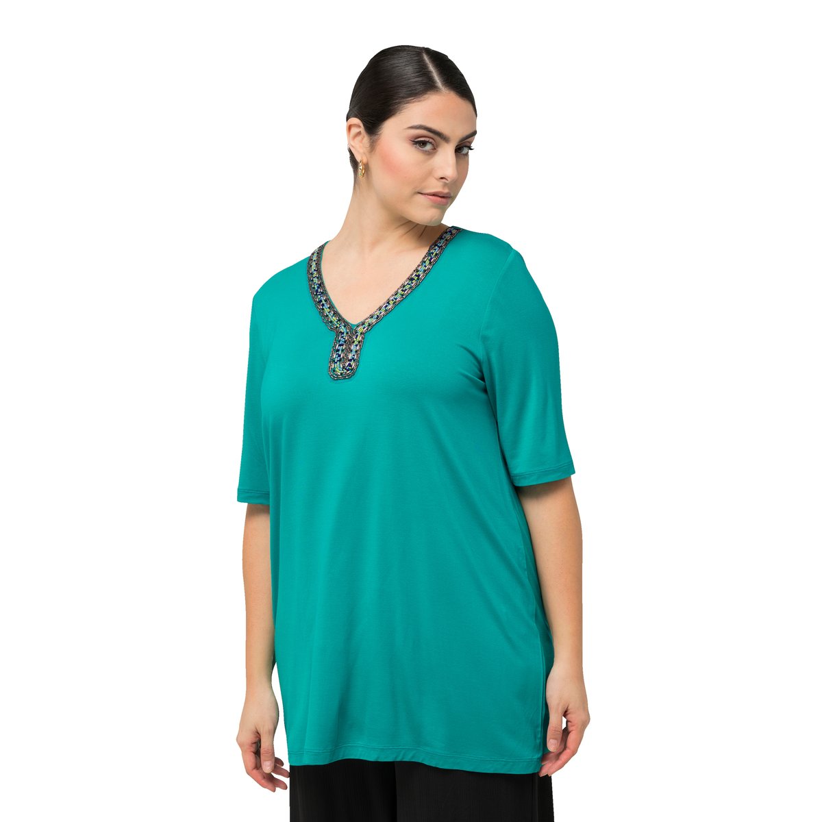 T-shirt à manches courtes bleu turquoise, ULLA POPKEN