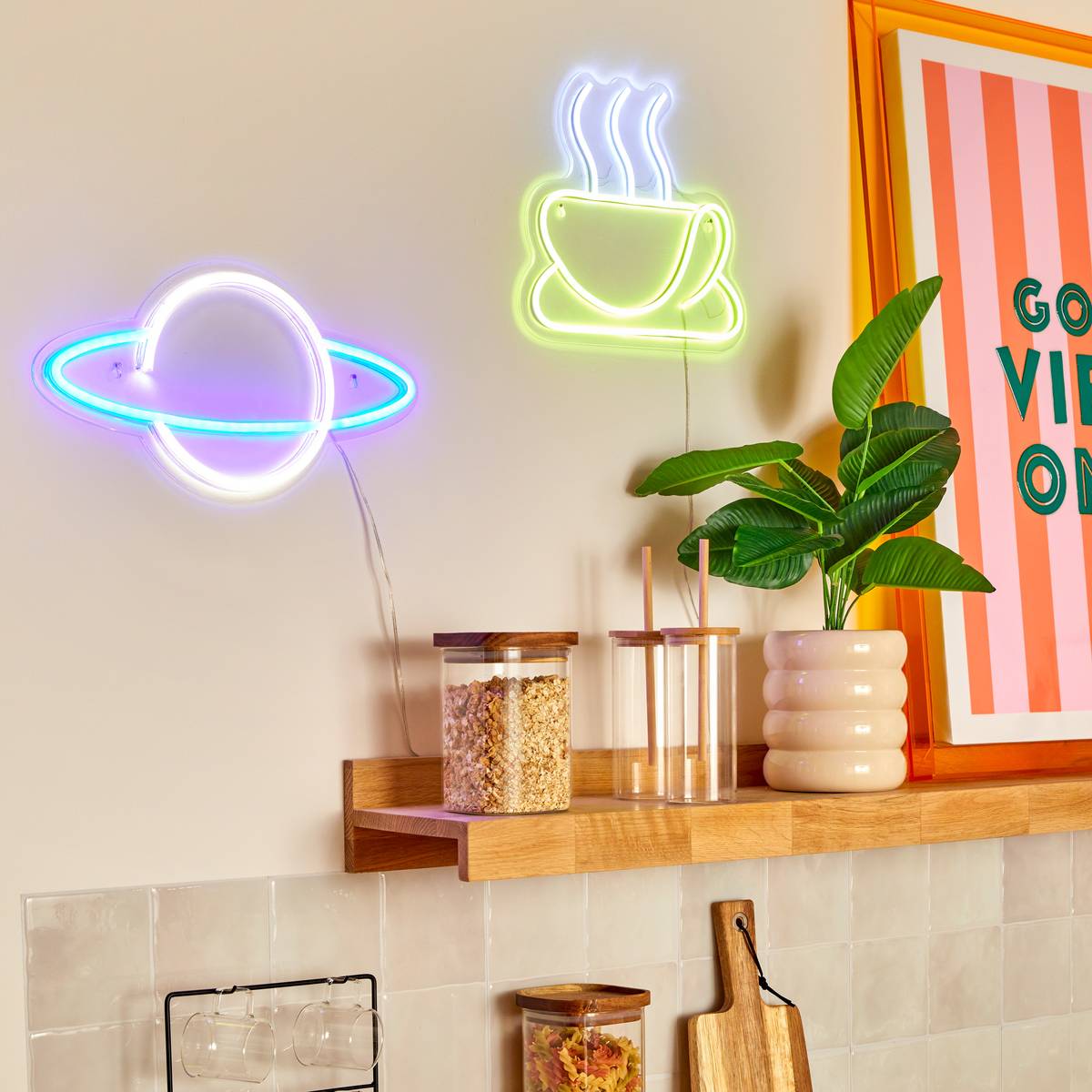 Néon LED PLANET blue, ATMOSPHERA
