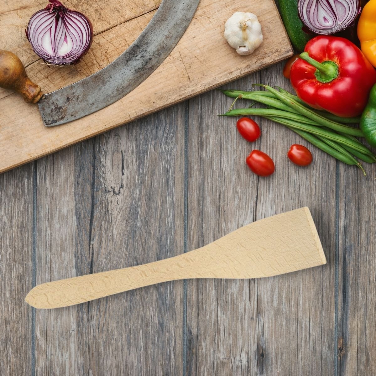 Set de 2 ustensiles de cuisine spatule et spatule BOISSELERIE bois, FACKELMANN