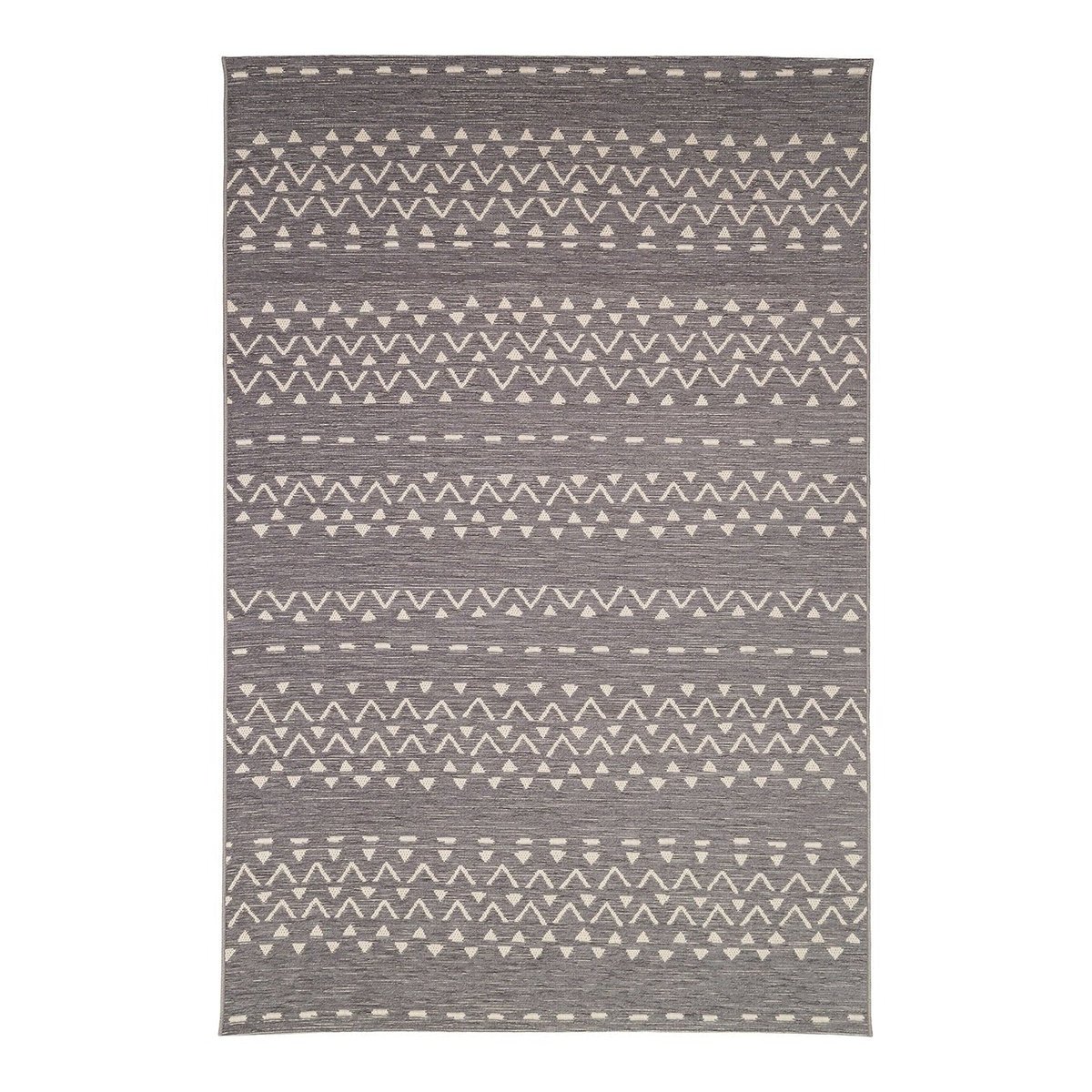 Tapis deco interieur exterieur ethnique KALIMBA gris minéral, AFK LIVING